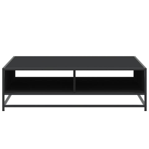 vidaXL Couchtisch Schwarz 100x100x30 cm Holzwerkstoff und Metall