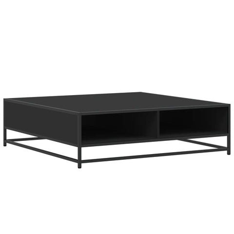 vidaXL Couchtisch Schwarz 100x100x30 cm Holzwerkstoff und Metall