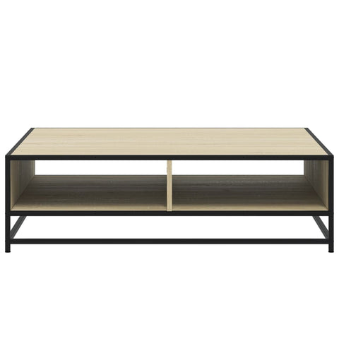 vidaXL Couchtisch Sonoma-Eiche 100x100x30 cm Holzwerkstoff und Metall