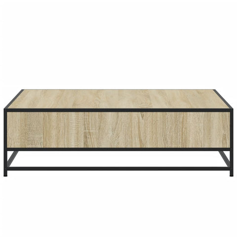 vidaXL Couchtisch Sonoma-Eiche 100x100x30 cm Holzwerkstoff und Metall