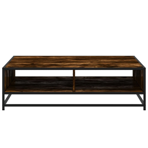 vidaXL Couchtisch Räuchereiche 100x100x30 cm Holzwerkstoff und Metall