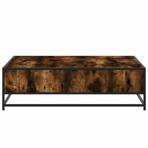 vidaXL Couchtisch Räuchereiche 100x100x30 cm Holzwerkstoff und Metall