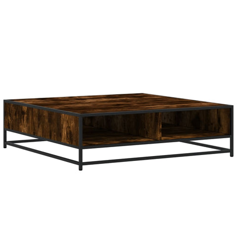 vidaXL Couchtisch Räuchereiche 100x100x30 cm Holzwerkstoff und Metall