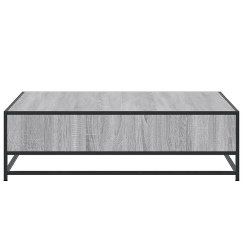 vidaXL Couchtisch Grau Sonoma 100x100x30 cm Holzwerkstoff und Metall