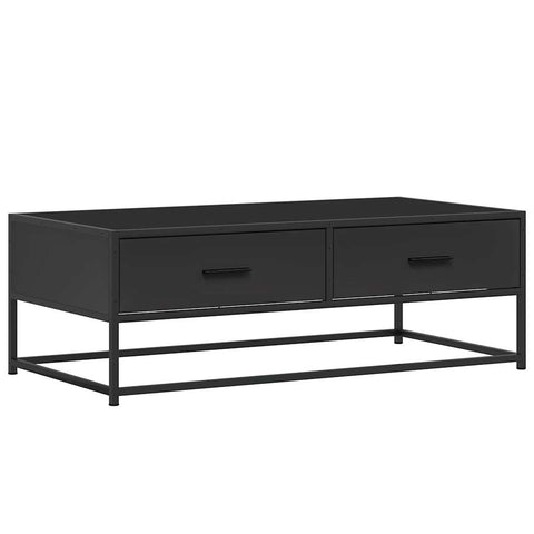 vidaXL Couchtisch Schwarz 100x50x35 cm Holzwerkstoff und Metall