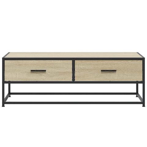 vidaXL Couchtisch Sonoma-Eiche 100x50x35 cm Holzwerkstoff und Metall