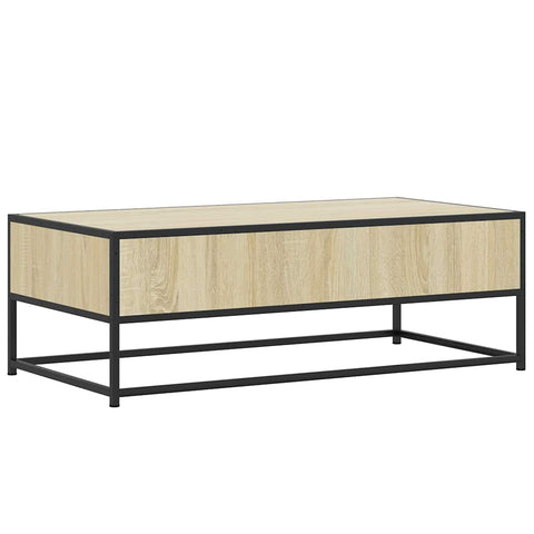 vidaXL Couchtisch Sonoma-Eiche 100x50x35 cm Holzwerkstoff und Metall