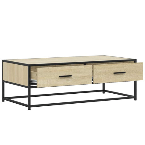 vidaXL Couchtisch Sonoma-Eiche 100x50x35 cm Holzwerkstoff und Metall