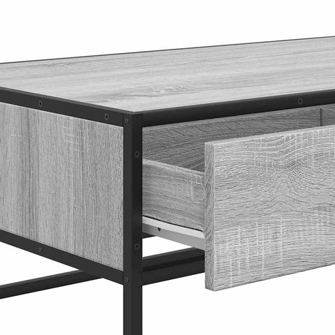 vidaXL Couchtisch Grau Sonoma 100x50x35 cm Holzwerkstoff und Metall