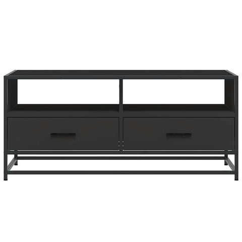 vidaXL Couchtisch Schwarz 100x50x45 cm Holzwerkstoff und Metall