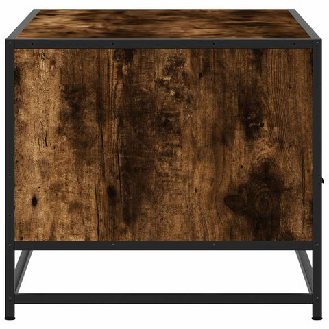 vidaXL Couchtisch Räuchereiche 100x50x45 cm Holzwerkstoff und Metall