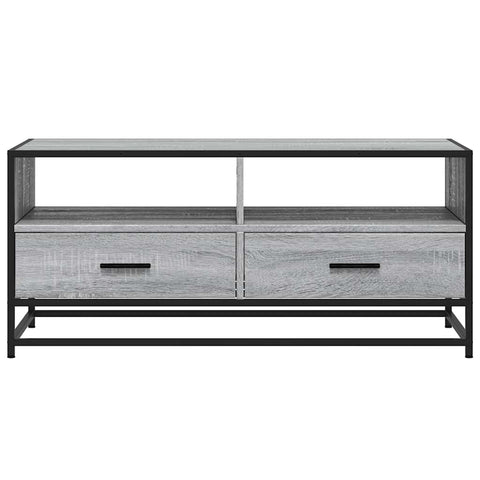 vidaXL Couchtisch Grau Sonoma 100x50x45 cm Holzwerkstoff und Metall