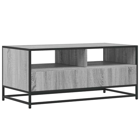 vidaXL Couchtisch Grau Sonoma 100x50x45 cm Holzwerkstoff und Metall