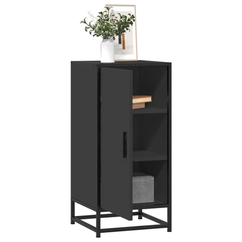 vidaXL Sideboard Schwarz 35,5x35x76 cm Holzwerkstoff und Metall