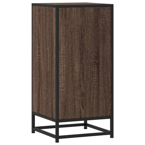 vidaXL Sideboard Braun Eichen-Optik 35,5x35x76 cm Holzwerkstoff Metall