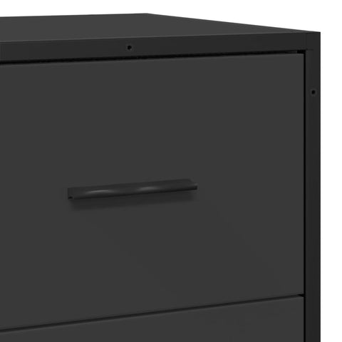 vidaXL Sideboard Schwarz 35,5x35x76 cm Holzwerkstoff und Metall