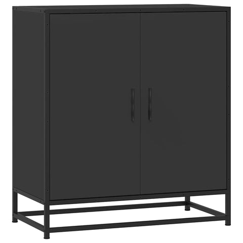 vidaXL Sideboard Schwarz 68x35x76 cm Holzwerkstoff und Metall