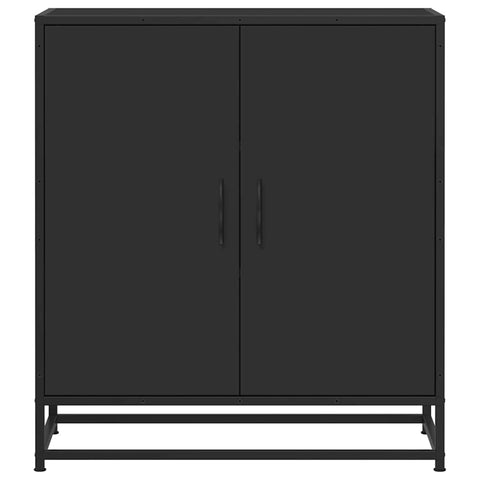 vidaXL Sideboard Schwarz 68x35x76 cm Holzwerkstoff und Metall