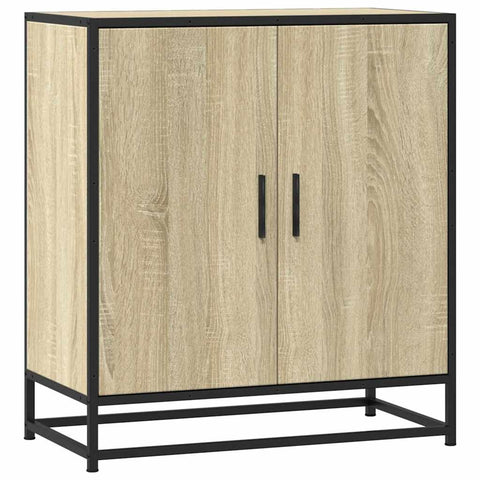 vidaXL Sideboard Sonoma-Eiche 68x35x76 cm Holzwerkstoff und Metall