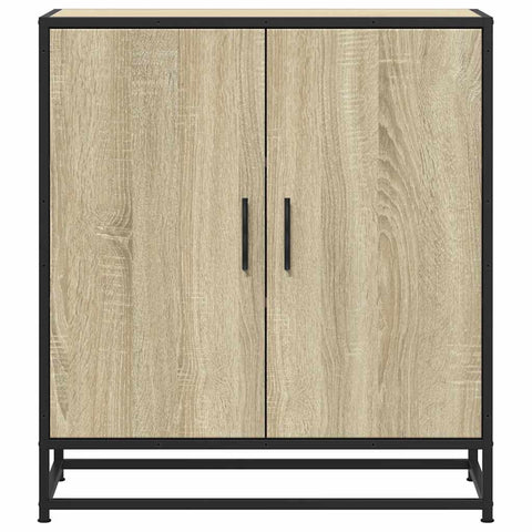 vidaXL Sideboard Sonoma-Eiche 68x35x76 cm Holzwerkstoff und Metall