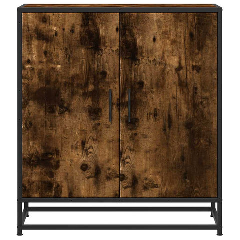 vidaXL Sideboard Räuchereiche 68x35x76 cm Holzwerkstoff und Metall