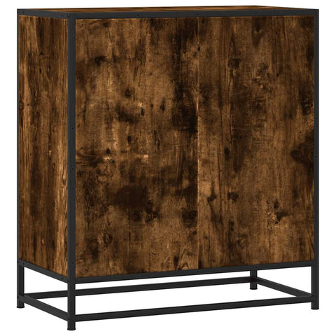 vidaXL Sideboard Räuchereiche 68x35x76 cm Holzwerkstoff und Metall