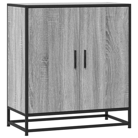 vidaXL Sideboard Grau Sonoma 68x35x76 cm Holzwerkstoff und Metall