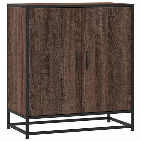 vidaXL Sideboard Braun Eichen-Optik 68x35x76 cm Holzwerkstoff & Metall