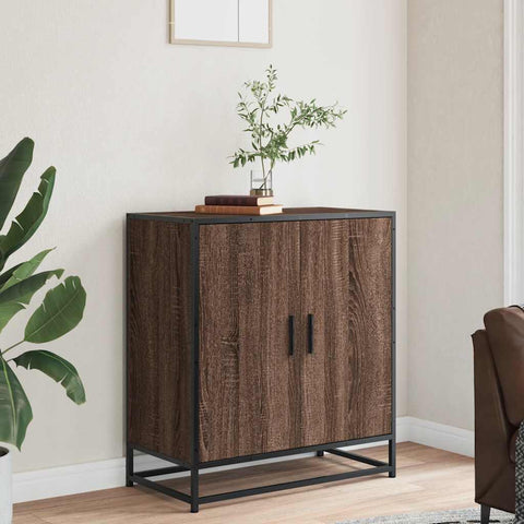 vidaXL Sideboard Braun Eichen-Optik 68x35x76 cm Holzwerkstoff & Metall