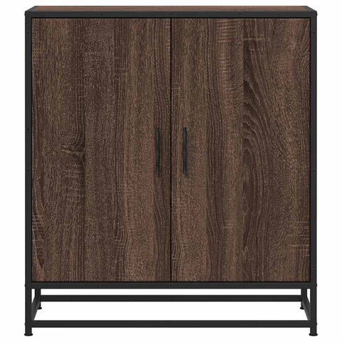 vidaXL Sideboard Braun Eichen-Optik 68x35x76 cm Holzwerkstoff & Metall