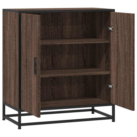 vidaXL Sideboard Braun Eichen-Optik 68x35x76 cm Holzwerkstoff & Metall