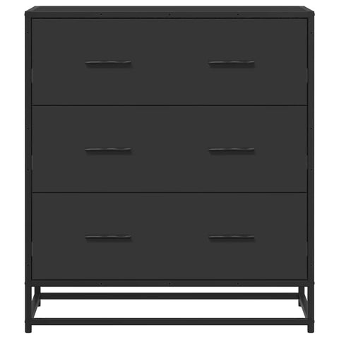 vidaXL Sideboard Schwarz 68x35x76 cm Holzwerkstoff und Metall