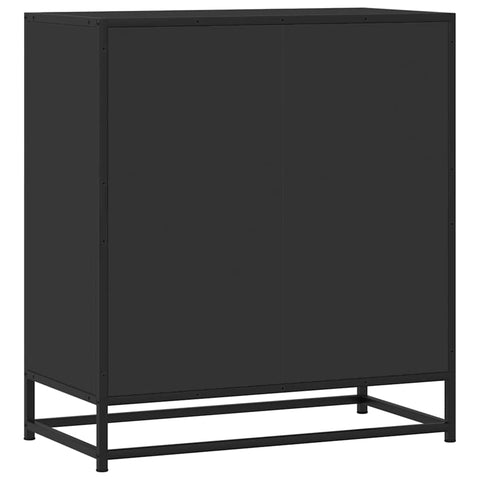 vidaXL Sideboard Schwarz 68x35x76 cm Holzwerkstoff und Metall