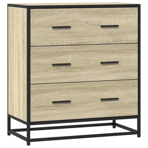 vidaXL Sideboard Sonoma-Eiche 68x35x76 cm Holzwerkstoff und Metall