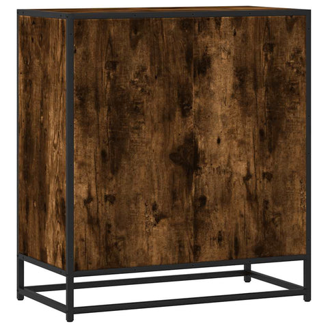 vidaXL Sideboard Räuchereiche 68x35x76 cm Holzwerkstoff und Metall