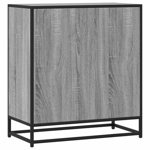 vidaXL Sideboard Grau Sonoma 68x35x76 cm Holzwerkstoff und Metall