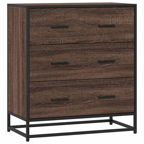 vidaXL Sideboard Braun Eichen-Optik 68x35x76 cm Holzwerkstoff & Metall