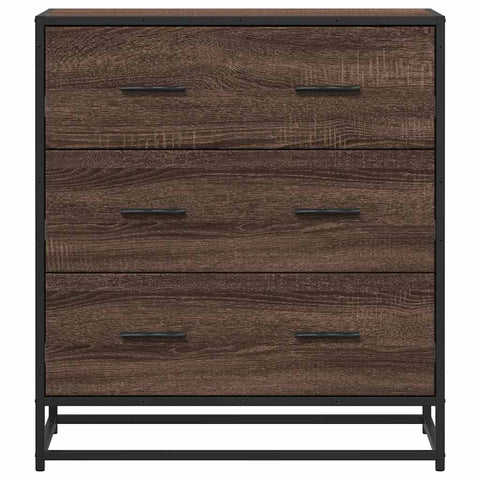 vidaXL Sideboard Braun Eichen-Optik 68x35x76 cm Holzwerkstoff & Metall