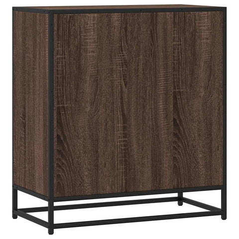 vidaXL Sideboard Braun Eichen-Optik 68x35x76 cm Holzwerkstoff & Metall