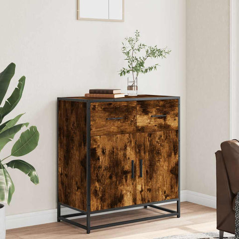 vidaXL Sideboard Räuchereiche 68x35x76 cm Holzwerkstoff