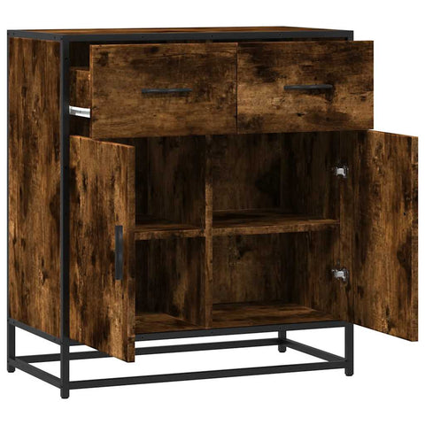 vidaXL Sideboard Räuchereiche 68x35x76 cm Holzwerkstoff