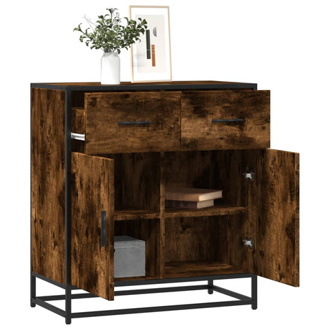 vidaXL Sideboard Räuchereiche 68x35x76 cm Holzwerkstoff