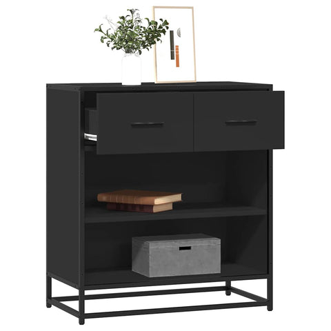 vidaXL Sideboard Schwarz 68x35x76 cm Holzwerkstoff