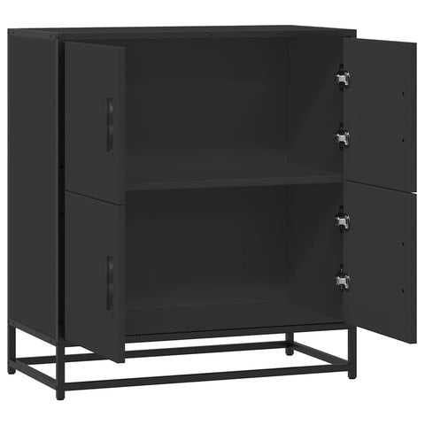 vidaXL Sideboard Schwarz 68x35x76 cm Holzwerkstoff