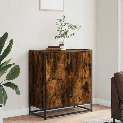 vidaXL Sideboard Räuchereiche 68x35x76 cm Holzwerkstoff