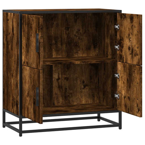 vidaXL Sideboard Räuchereiche 68x35x76 cm Holzwerkstoff