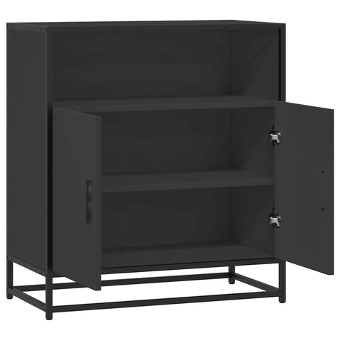 vidaXL Sideboard Schwarz 68x35x76 cm Holzwerkstoff