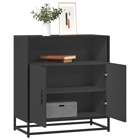 vidaXL Sideboard Schwarz 68x35x76 cm Holzwerkstoff