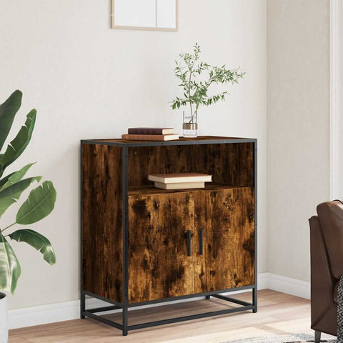 vidaXL Sideboard Räuchereiche 68x35x76 cm Holzwerkstoff