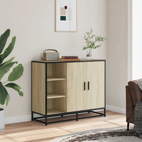 vidaXL Sideboard Sonoma-Eiche 92x35x76 cm Holzwerkstoff